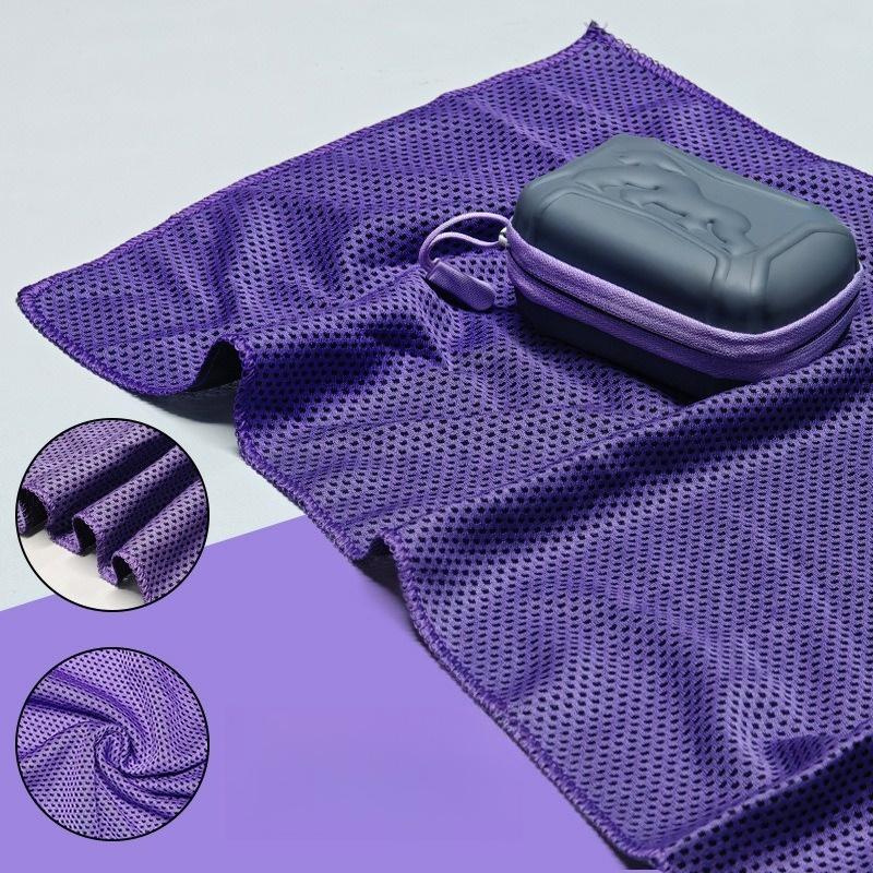 Quick Dry Cooling Towel With EVA Case Instant Cold Feel Microfiber Sports Towel For Gym Running Yoga Camping Outdoor Fitness