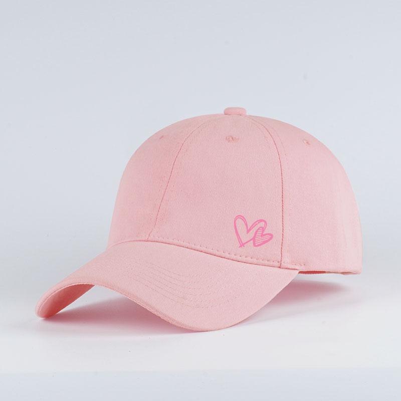 MLFO Double Pink Heart Print Baseball Cap Lightweight, Breathable, Sweet & Stylish Unisex Y2K Couple's Hat