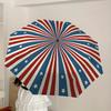 1PC Stars Stripes Automatic Folding Umbrella - Compact 8-Rib Design, Durable Plastic & Iron, Lightweight for Outdoor Daily Use, Festive Gift096