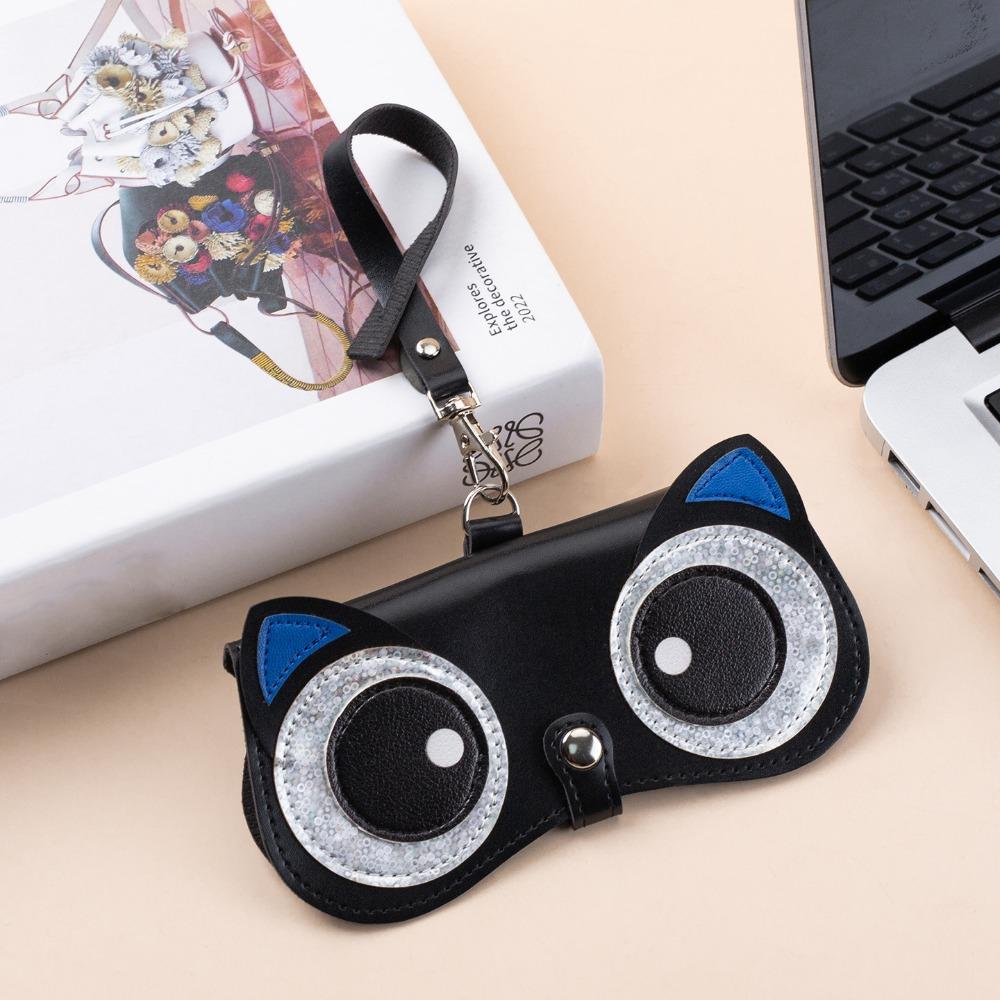 

Hanging Sunglasses Storage Cover Cartoon Glasses Protective Sleeve Myopia Glasses Organizer Bag серебряный