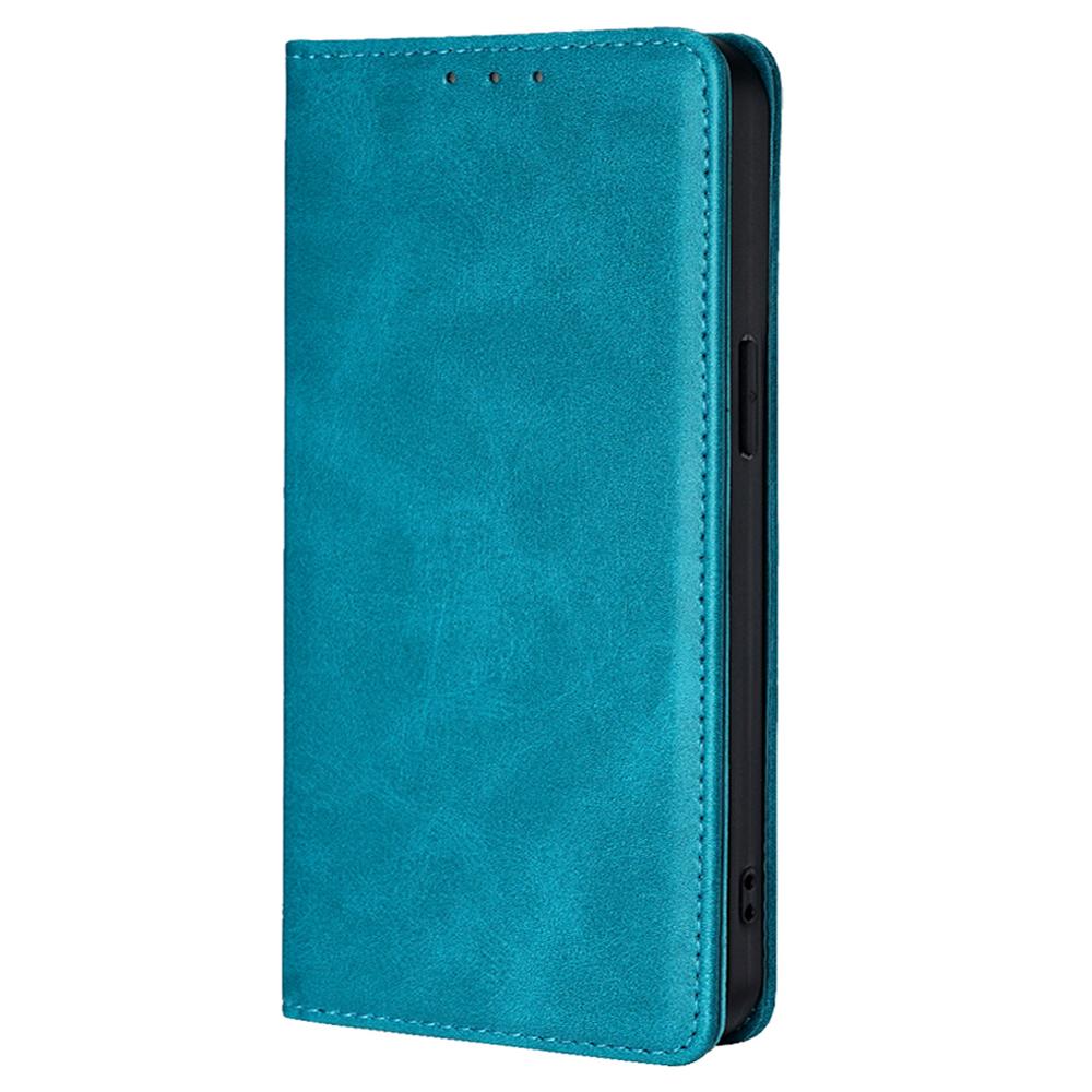 For Samsung Galaxy S24 Ultra Case Magnetic Closing Leather Calf Textured Phone Cover