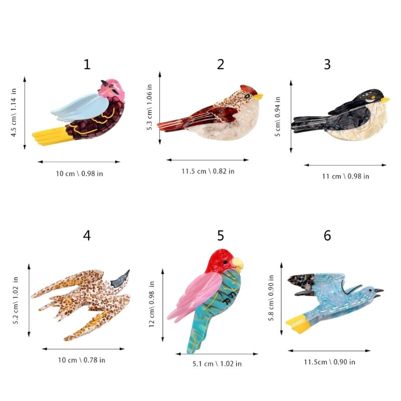  Fashionable Cartoon Bird Hair AccessoriesFriendly Acetate Big Hair Clip For Daily Use School Event Hairstyling
