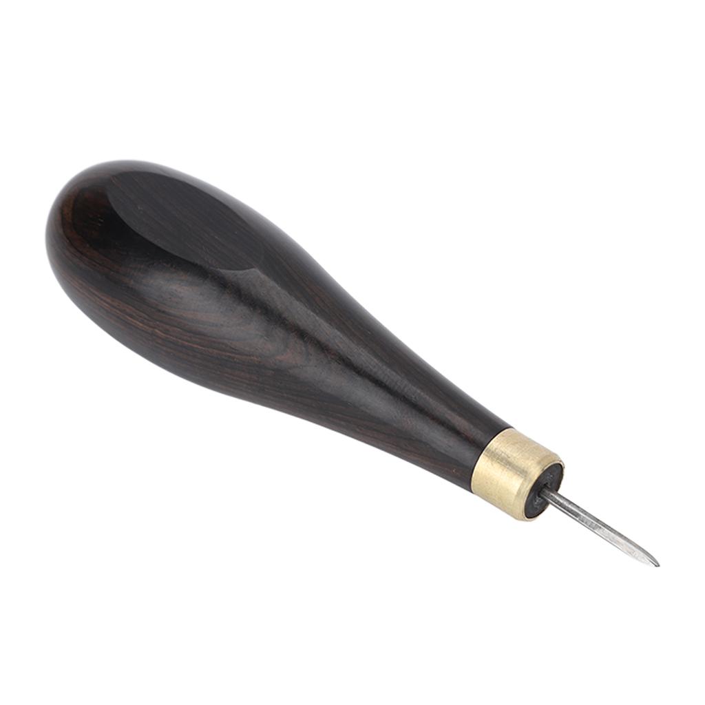 Rhombus Awl 3mm Red Sandalwood Reaming Diamond Shaped Awl Professional Hand Made DIY Leather Tools
