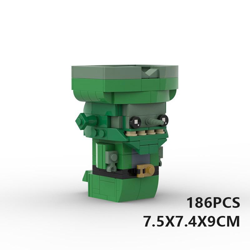 Domestic Building Block Compatible With Spongebob Squarepants Series Square Head Boy Children'S Educational Diy Assembly Set Gift