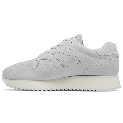 Nb 520 Comode Scarpe da Corsa Basse in Pelle Scamosciata Sneaker Donna Grigio Chiaro WL520MZ