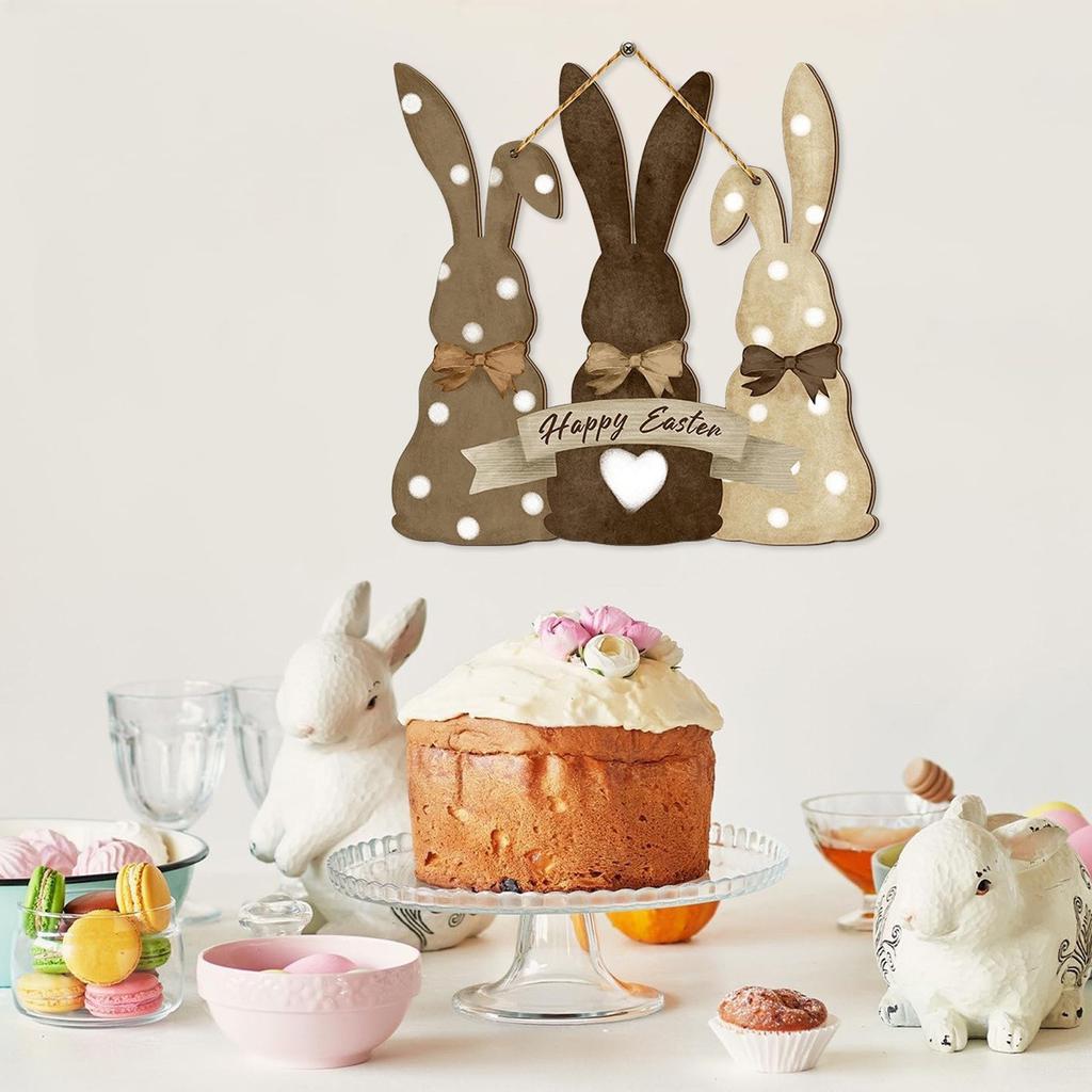 Velikonoční přívěsek dřevěná závěsná dekorace, dekorace na stěnu verandy