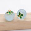 Set of 12 Colorful 3D Glass Apple Charms for DIY Bracelets & Necklaces