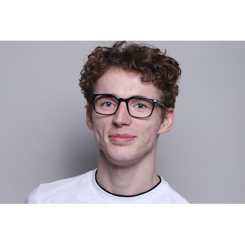 Full Rim Square Transparent Dark Blue Smartbuy Collection Forillon Cp119b Fashion Unisex Eyeglasses