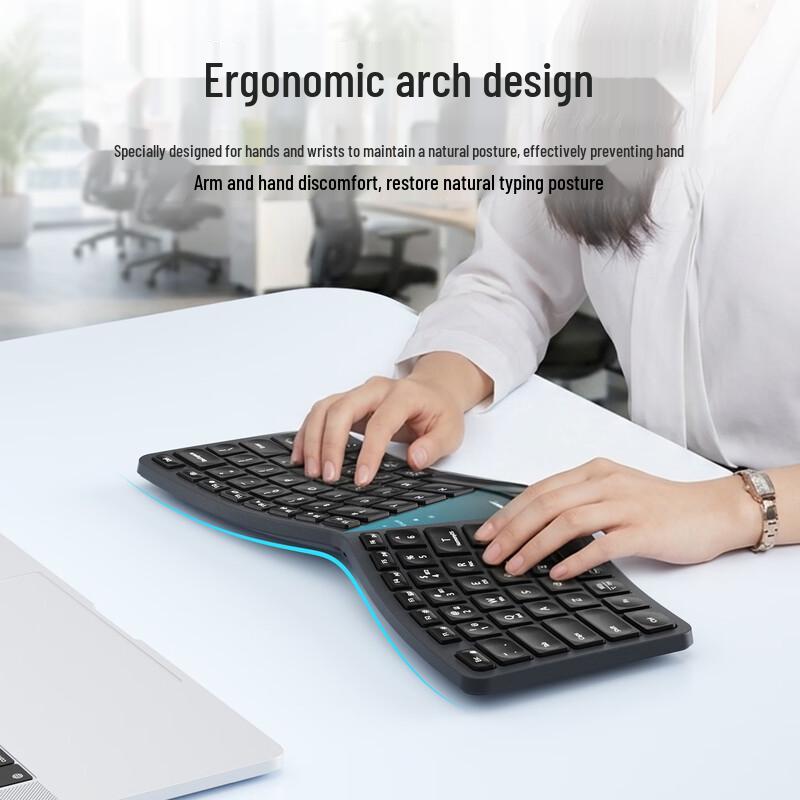 B.O.W Ergonomische Multi-Device Tri-Mode Tastatur