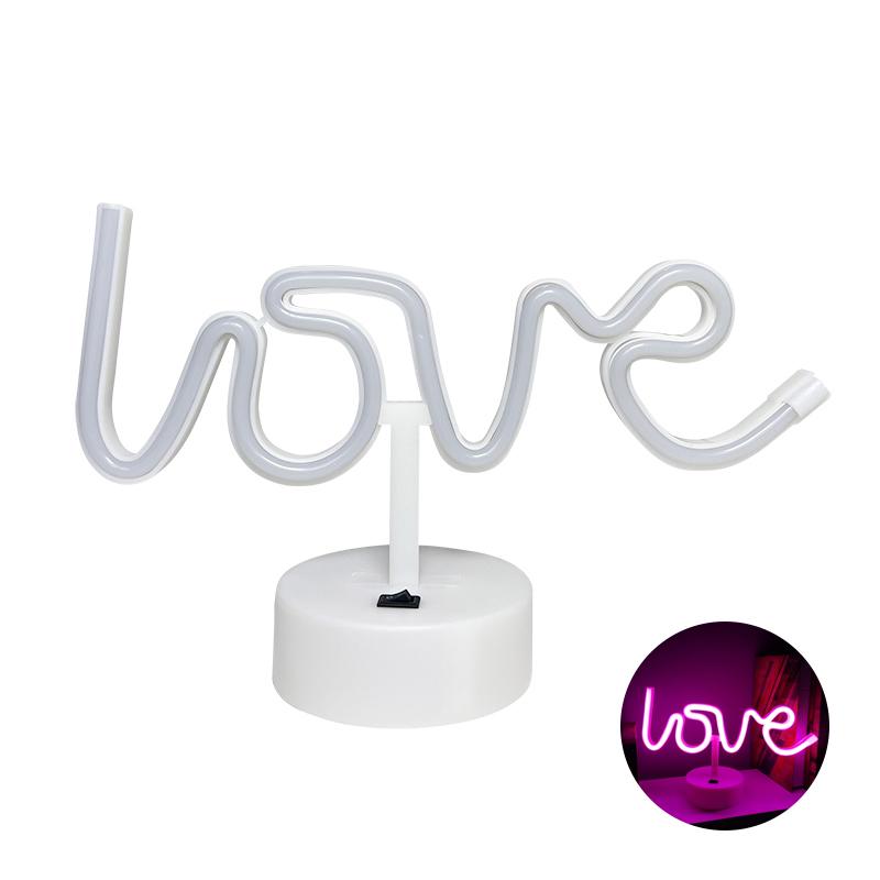 

Неоновые вывески LOVE с основанием, светодиодный ночник, романтическая атмосфера, настенный светильник, для влюбленных, свадьбы, дня рождения, вечеринки, рождественского декора