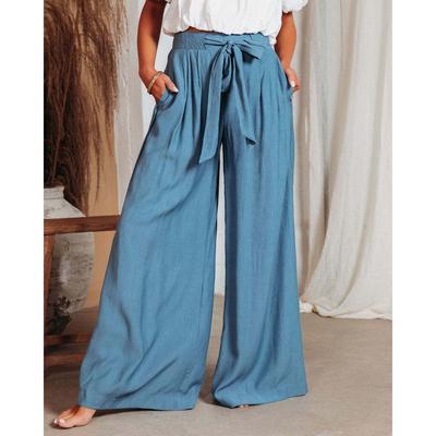 Summer Women's Wide-legged Pants Casual Pants Comfortable High-waisted Wide-legged Pants