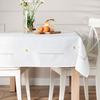 Summer Tablecloth With Embroidery White Flowers