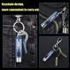 2PCS Mini Flashlight USB-C Rechargeable LED Multi-function Waterproof Keychain Flashlight Portable Waterproof Magnetic Warning Camping Torch Light