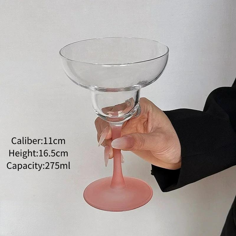 Margarita Glass Cup Classic Handmade Cocktail Glasses Cups Flying Saucer Cup Wide Mouth Glass Goblet Party Gift