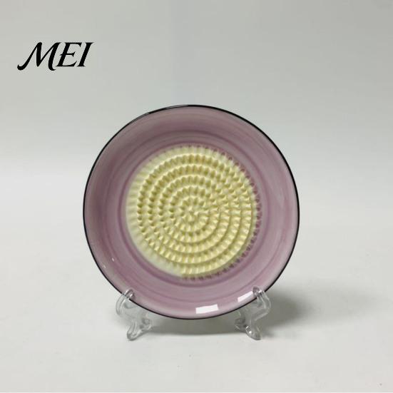 Garlic Paste Maker Ceramic Grater Bowl, Multifunctional Ginger Mincer Plate Olive Oil Dip Mixer Bowl for Food, Spanish Tomato Roaster Dish,