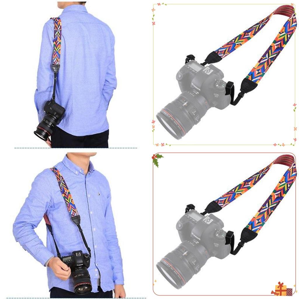 Vintage Ethnic Style Camera Shoulder Strap For Dslr Digital Cameras Fashion Photography Sling