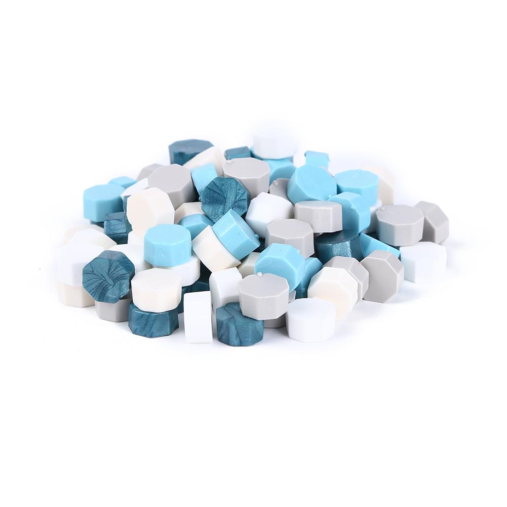 Stamp Beaded Waxes Octagon DIY Manual Account 100 Pieces Retro Decor Craft Ornaments for Envelope Gifts Invitation Card Supplies
