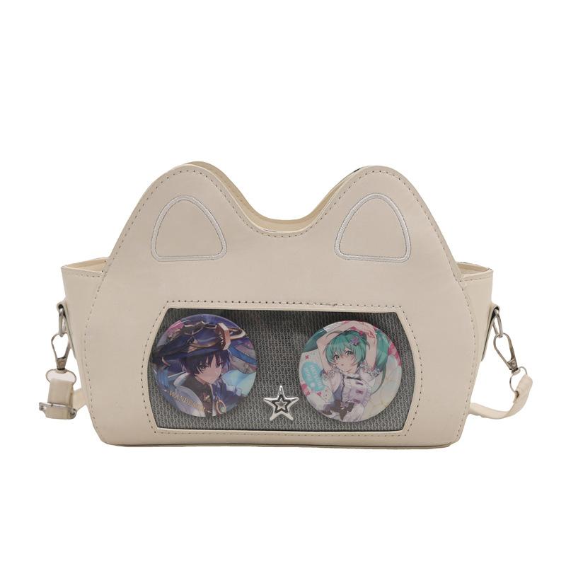 2025 New Cute Kitten Cylinder Bag Fashion Cartoon Animation Shoulder Bag Casual Messenger Bag