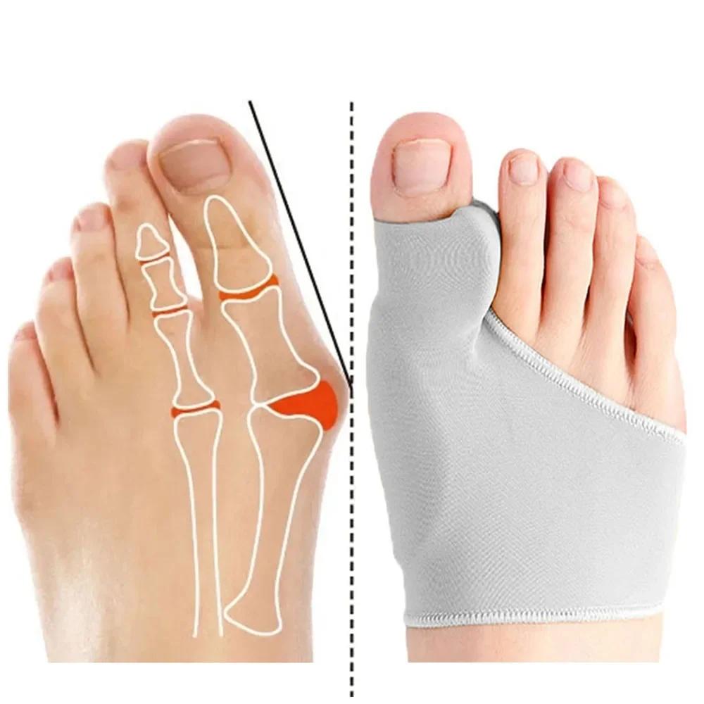 1 Çift Parmak Ayırıcı Halluks Valgus Bunyon Düzeltici Ortotik Ayak Kemik Başparmak Ayarlayıcı Düzeltme Pedikür Çorabı Düzleştirici