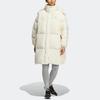 adidas Originals Premium Down Long Hooded Puffer Coat With Embroidered Logo Women Outerwear White HS9529