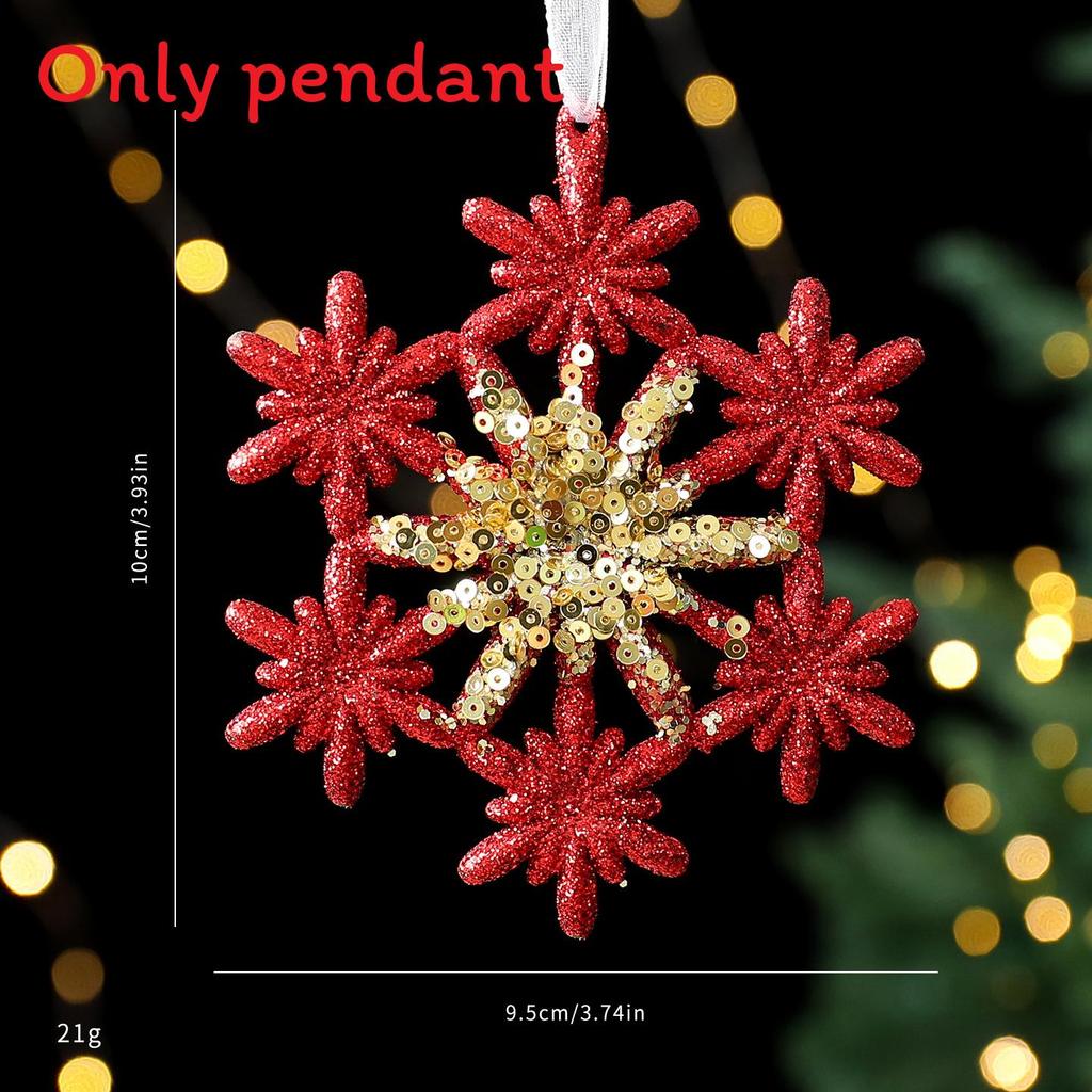 Creative Christmas Tree Snowflake Star Shaped Pendant Holiday Decoration Props For Festive Scene Setting
