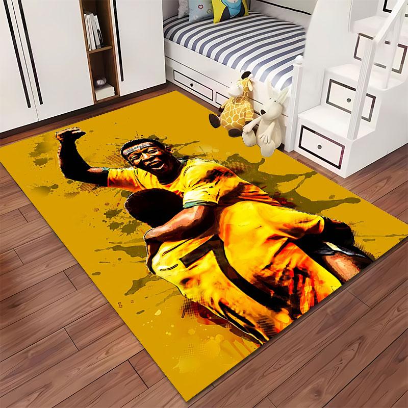 Soccer Celebration Graphic Carpet suitable as a non-slip mat for the living room or bedroom sofa