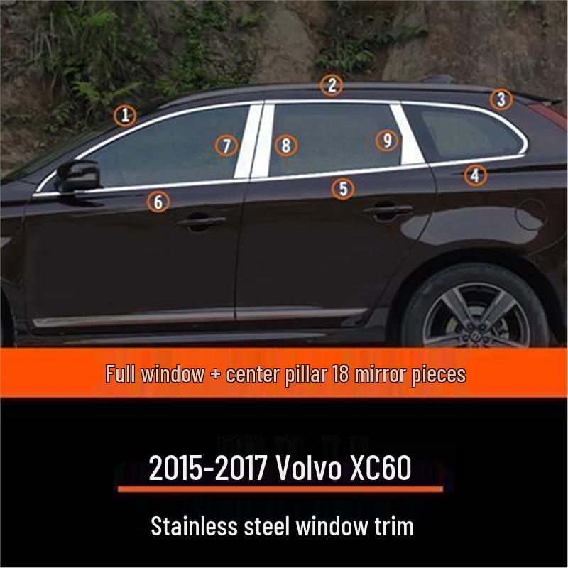 Volvo XC60 Window & Door Trim (2009-2017) - Custom Bright Strips for Enhanced Body Decoration