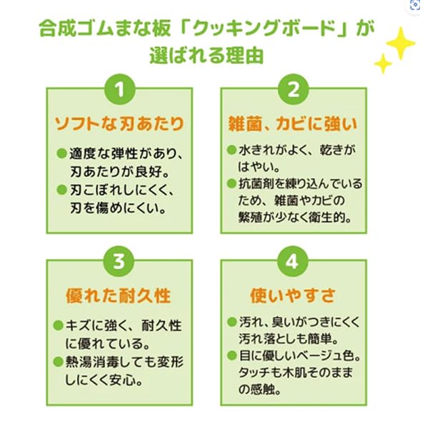 Rubberya Antibacterial Synthetic Rubber Cutting Board/Cooking Board, Brown, 14mm x 240mm x 190mm