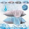 1/2 Stück Atmungsaktives Kaltes Eis-Kissenbezug Einfarbige Polyester-Material Klimaanlagen-Kissenbezug Kissenbezug Kissenbezug