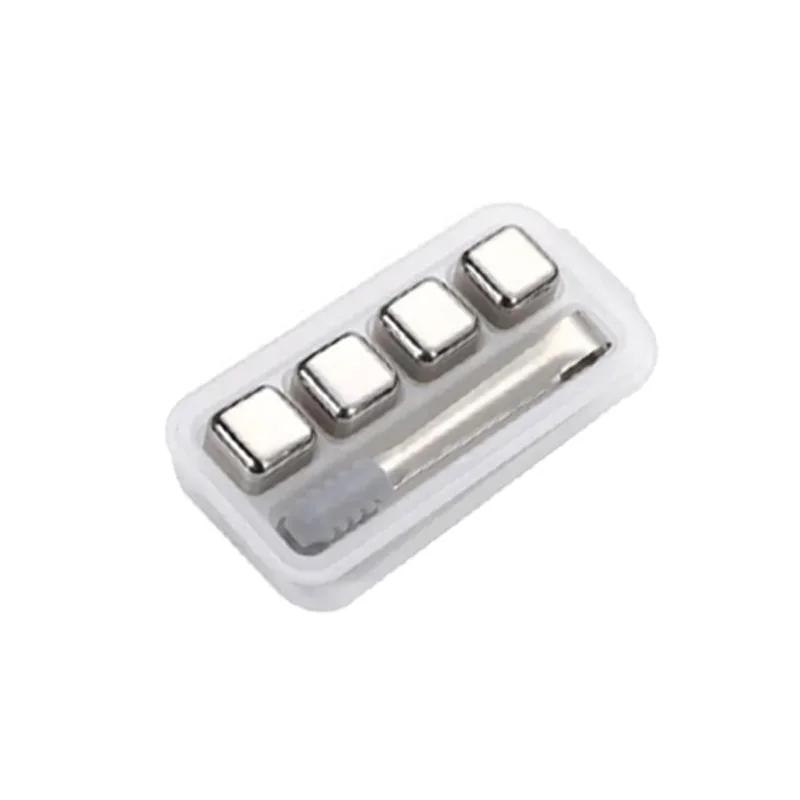 Stainless Steel Ice Cubes Reusable Frozen Ice Cubes Beer Chilled Whiskey Bar Specific Metal Ice Cubes Frozen Ice Cube Mold