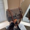 Bag Women's Bag 2025 New Fashion Textured Shoulder Crossbody Bag Rhombus Chain Simple Versatile Small Square Bag