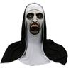 Halloween Nun Horror Mask Cosplay Scary Latex Masks With Headscarf Full Face Helmet Halloween Party Props