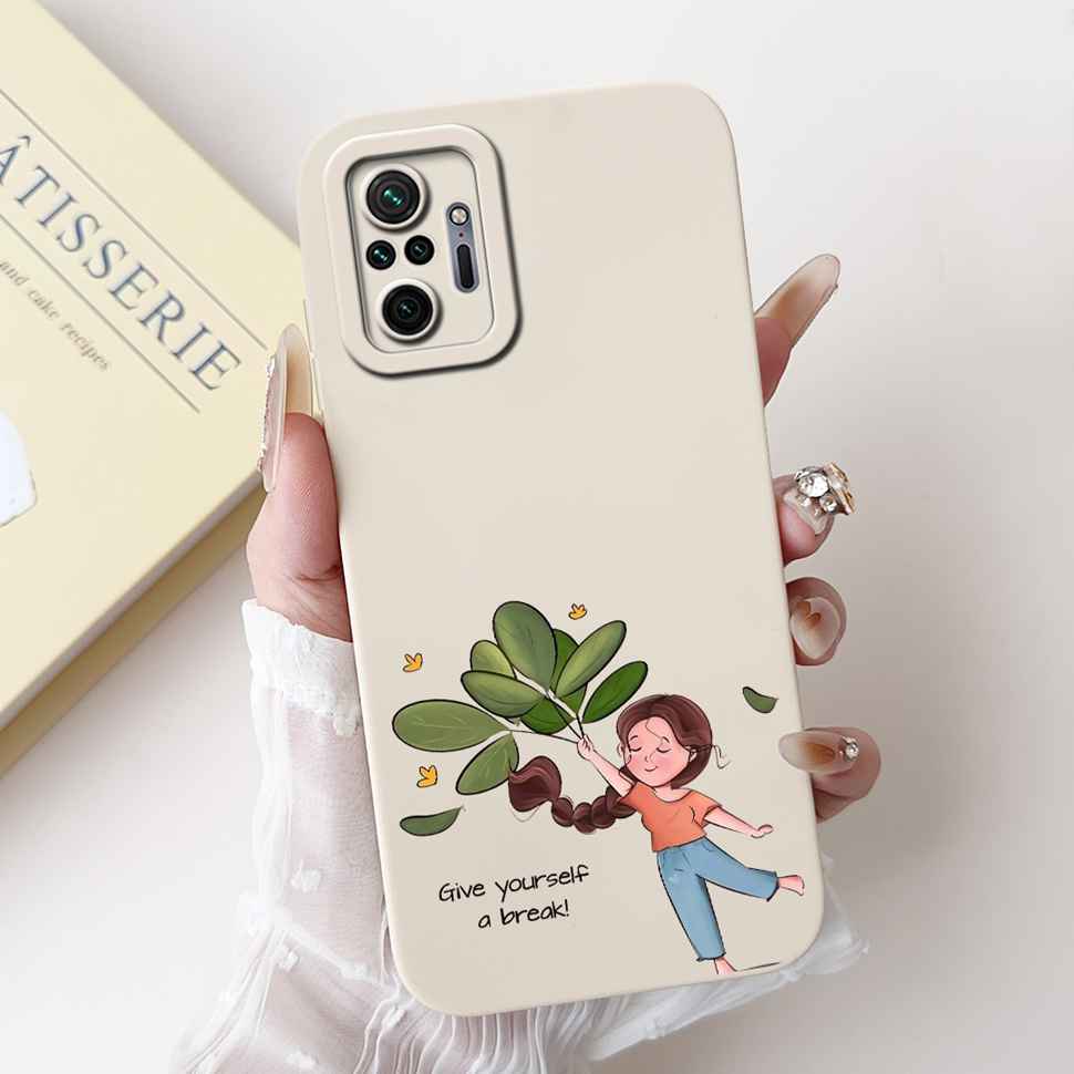 For Xiaomi Redmi Note 10 Pro 4G 6.67" Case Cherry Fashion Girl Soft Silicone TPU Cover For Redmi Note 10Pro 4G M2101K6G Shell