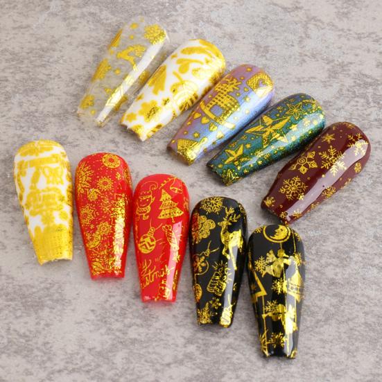 Snowflake Transfer Foil Nail Art Decal Stickers Manicure Decor