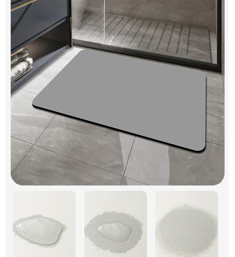 Absorbent and Anti Slip Floor Pad, Diatomaceous Earth Foot Pad, Quick Drying Bathroom Door, Toilet, Bathroom Use