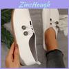 Comfortable Soft Pu Material Casual Flat Slip On Shoes For Women With Round Toe Design