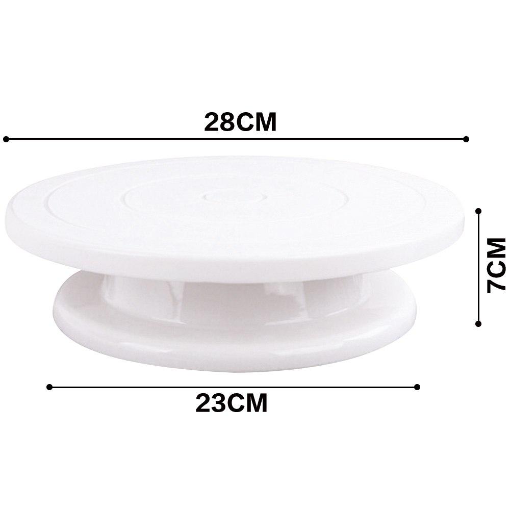 1pc anti-skid redondo bolo turntable plástico girando bolo decoração montado mesa de bolo ferramenta de cozimento
