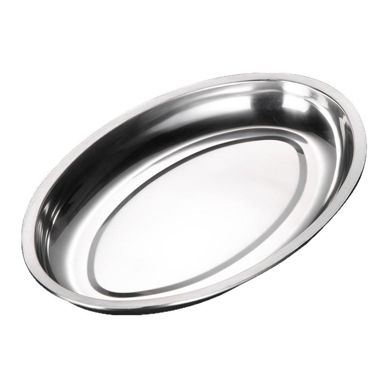 316 Stainless Steel Oval Kitchen Plate – Multi-purpose, Food-Grade, Thickened for Fish, Fruit, or Cold Dishes