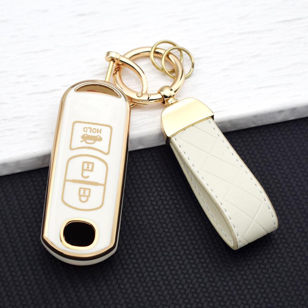 2/3/4 Buttons TPU Protective Key Fob Cover for Mazda Atenza Axela Demio 2 3 6 CX-3 CX-5 CX7 CX-9 2015-2019 Key Cover Key Chain