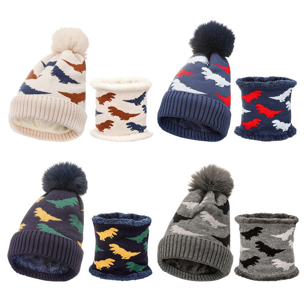 

Windproof Autumn and Winter Children Knit Hats Scarf Hat Scarf Set Beanie Cap Warm Cap