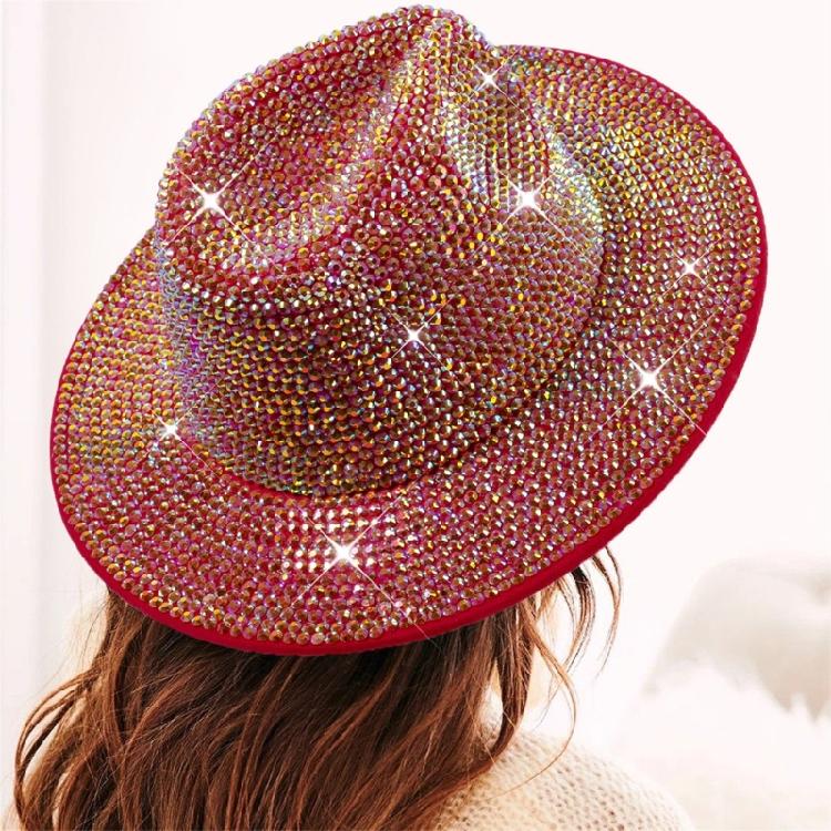 Sparkle Womens Cowboy Hat Western Cowgirl Hats Rhinestones Party Prop Disco Hats
