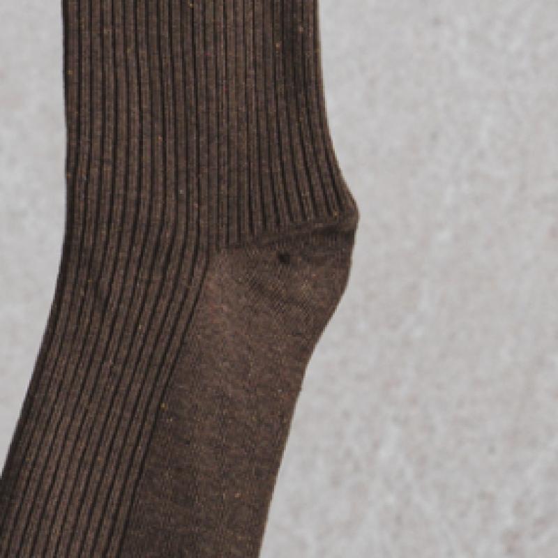 Monfoot Men S Ribbed Long Neck SockS Brown