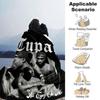 1pc 2Pac Hip Hop Blanket Soft Lightweight All Season Multi Purpose Throw for Sofa, Bed, Office & Picnics, French Style with Iconic Album Art & Quotes
