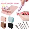 Practical Silicone Nail Drill Bit Storage Solution Compact And Stylish Nail Bit Holder For Efficient Tool Management