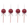 4PCS Sequins Bow Christmas Balls Pendants Foam Ball Fake Lollipop Xmas Decorations  Wedding Party