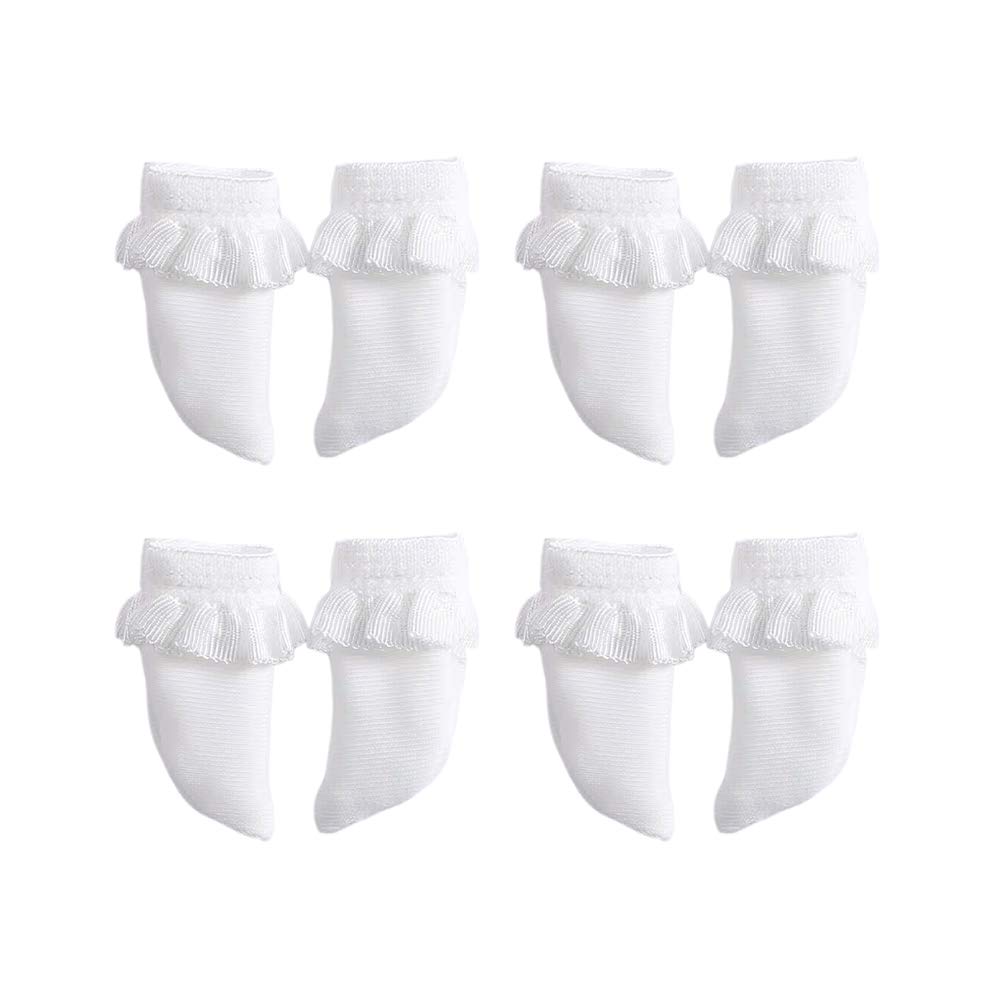 Obitsu 11 OB11 Size Costume Obitsu Doll 11cm Body Lace Socks White with Ribbon Cute (Set of 4)