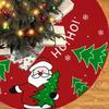 60/70/90cm Christmas Tree Skirt Red Christmas Tree Foot Cover Santa Claus Snowflake Christmas Tree Carpet Base Mat Decorations