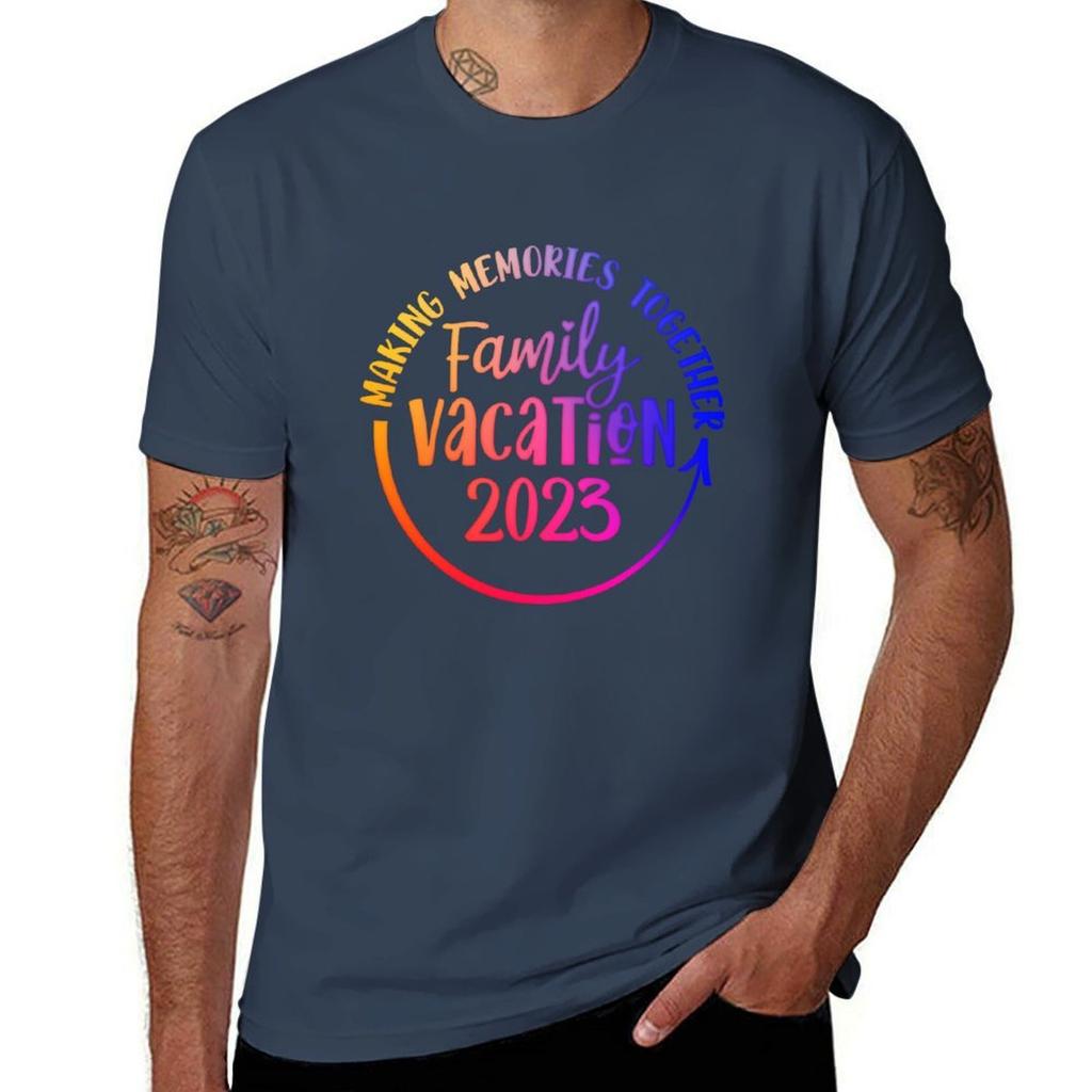 Vintage Family Trip Summer Vacation Beach 2023 Tshirt Breathable Mesh Panel Tshirt