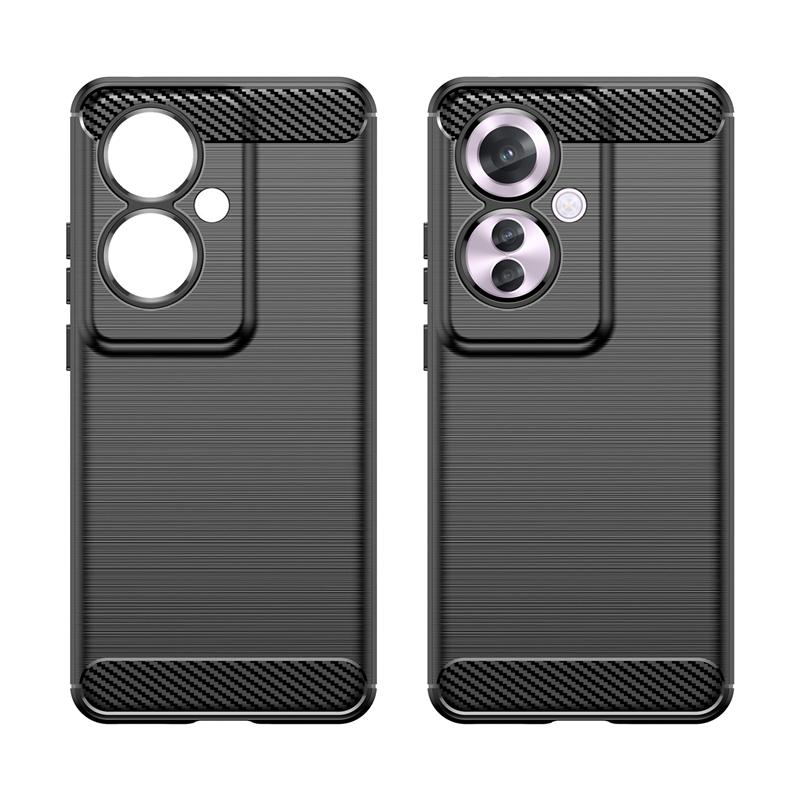 For Reno 11F 5G Case Cover OPPO Reno 11F Capas Phone Bumper Back Armor Shockproof Carbon Fiber Soft TPU Fundas Reno11 F Reno 11F