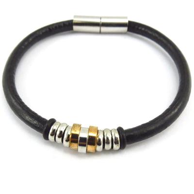 [J6939] - Pulseira étnica 'Peaceful' preta